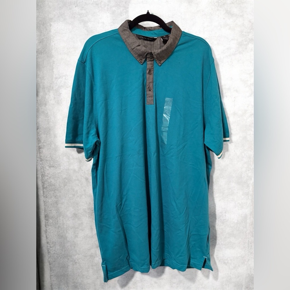 DONATED: Sean John Men’s Polo Shirt – 3XL – NWT – Tropical Green